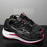 Tênis Mzuno Wave Rider 26 - Preto/Rosa