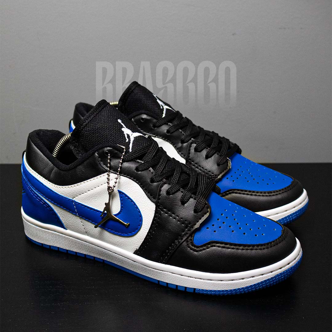 Tênis Air Jordan 1 Low - Azul/Branco/Preto